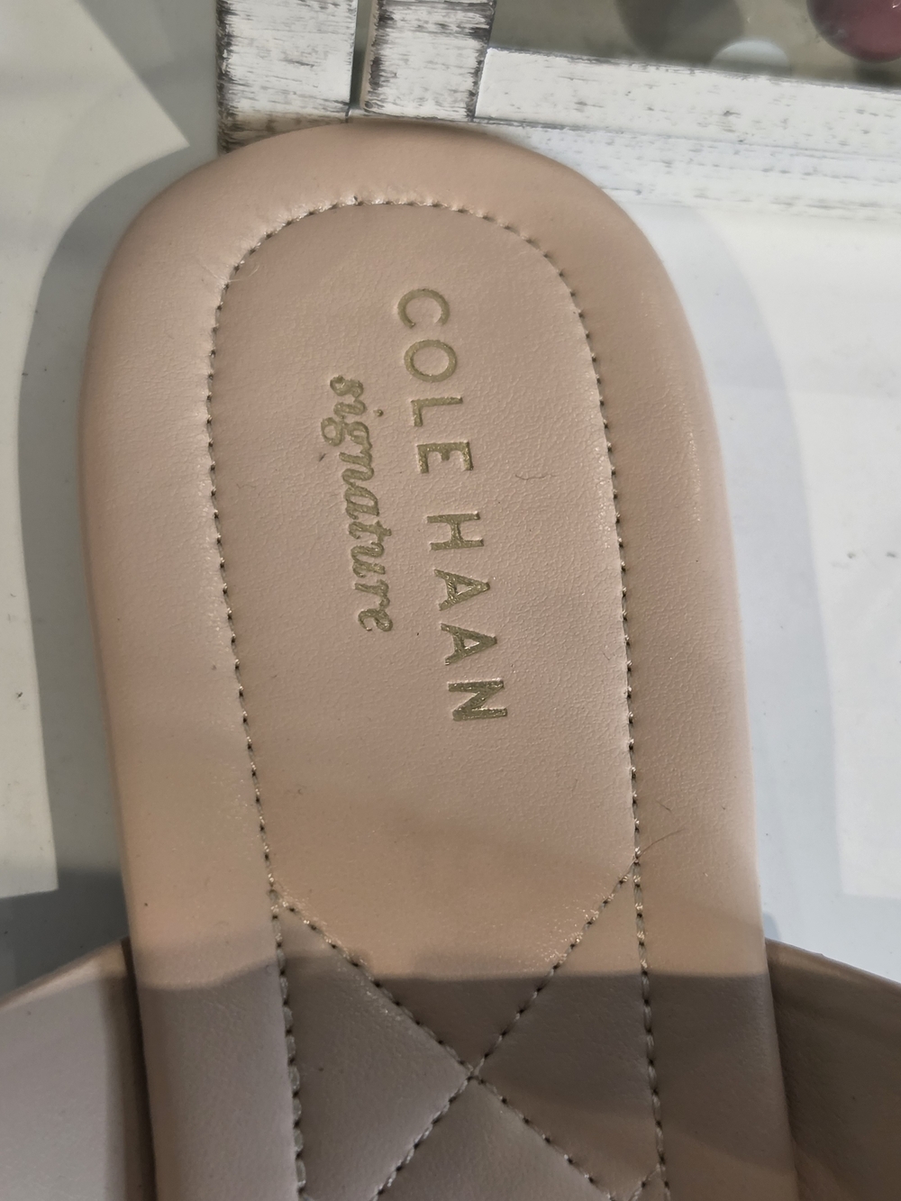 Cole Haan Women's Blush Quilted Slide Sandals - Picture 6 of 8